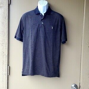 Mens Daniel CREMIEUX Black Striped Golf Polo